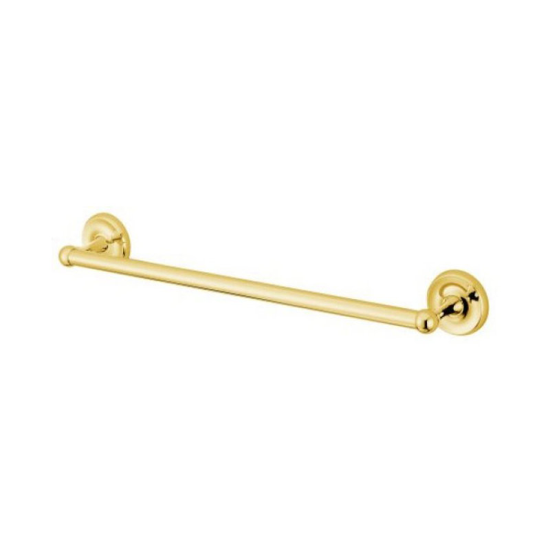 Elizabeth 18" Wall Mounted Towel Bar, Polished Brass