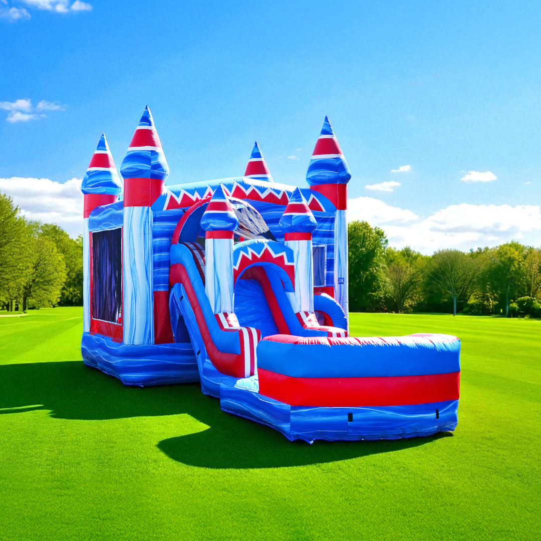 JumpOrange Flash Commercial Grade Bounce House Water Slide for Kids (with Pool and Blower) JumpOrange