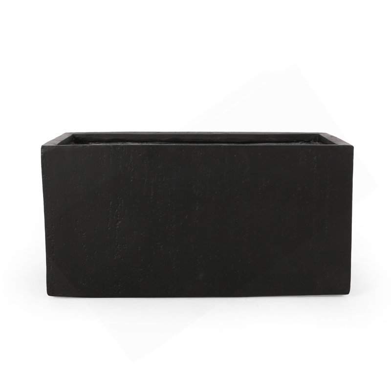 ELLA  L31 Planter Box, 16" H x 15.75" W x 31.25" D, Black