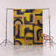 Tapis décoratif moderne à motif géométrique jaune-noir-1689791679