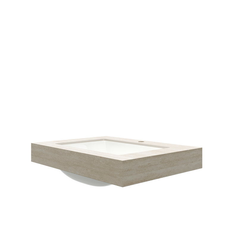 Muri 30" Sintered Stone Vanity Top with Undermount Ceramic Basin, Beige
