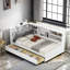 Lordina Bed with Upholstered Storage Headboard, Side Shelves and A Rotating Board-1065598211