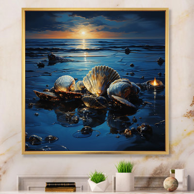 " Teal Clam Midnight Elegance "