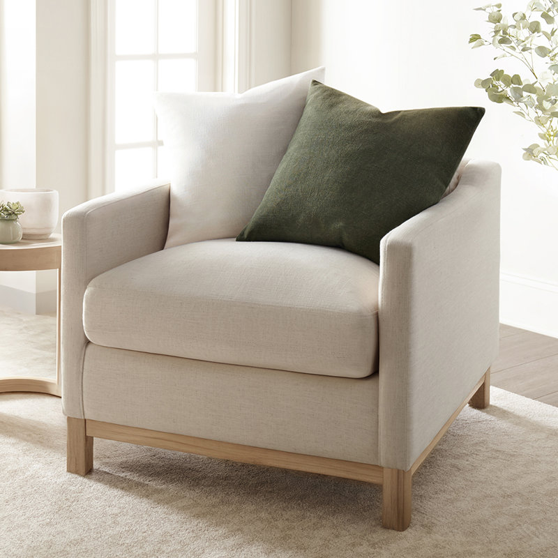 Coussin en coton uni, Vert