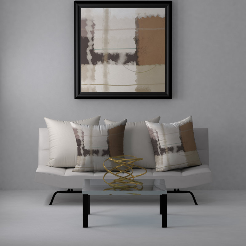 Abstract Throw Pillow, 24" H x 24" W