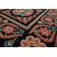 Tapis traditionnel noir en laine tissé à la main 6 x 9