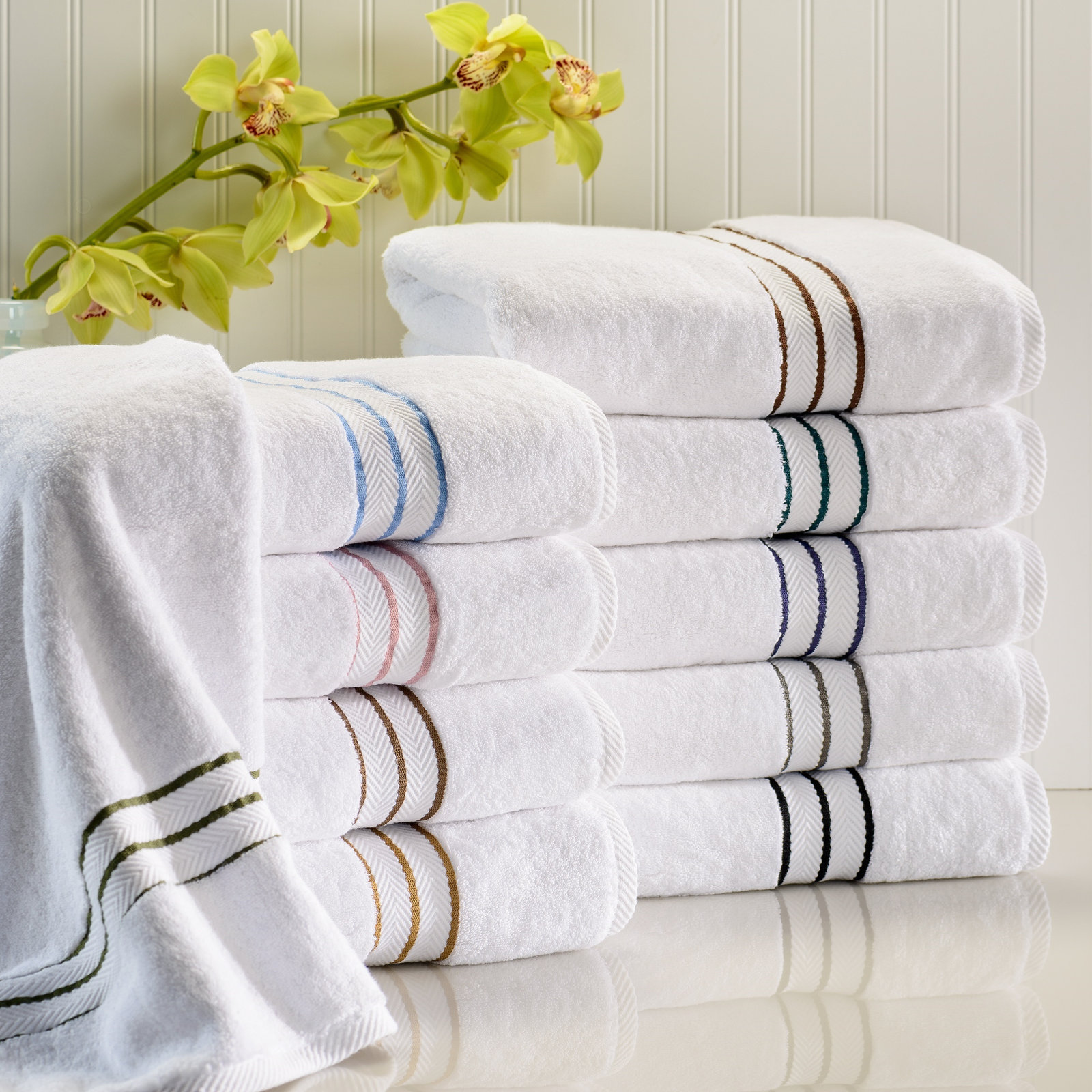 Josann Turkish Cotton Bath Towels, Black