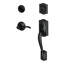 Camelot Handleset with Deadbolt and Accent Door Lever and Rosette-40880782-38969665