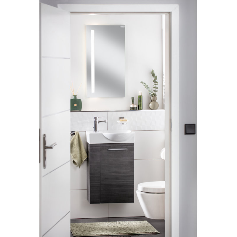 Lighted Wall Mounted Bathroom Mirror, 75cm x 40cm