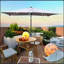 Parasol d'extérieur à DEL solaire de haute qualité 10 x 6,5T avec manivelle et bouton-poussoir inclinable pour le jardin-544744485