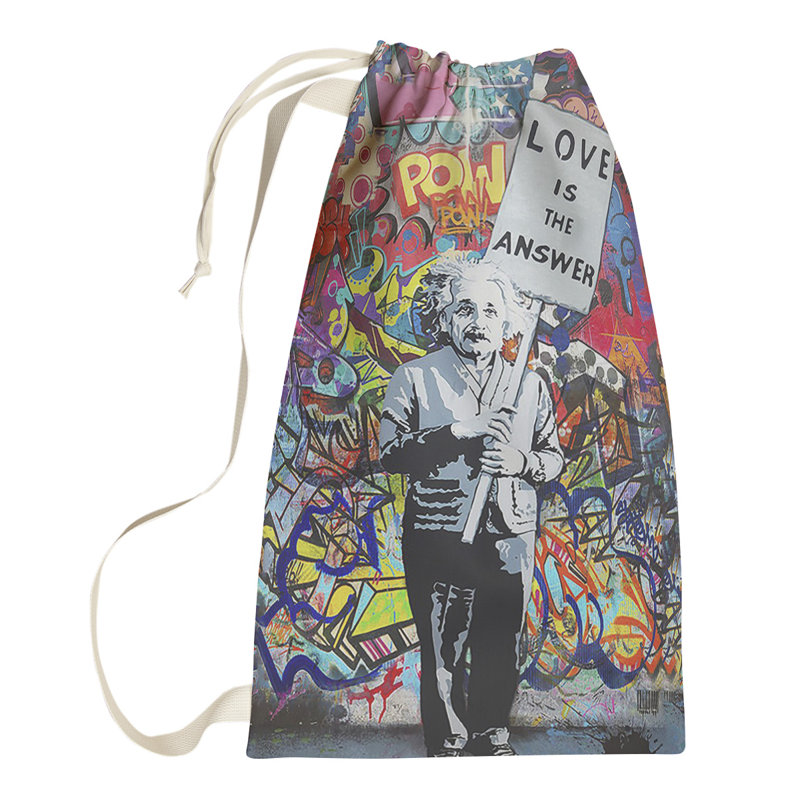 Fabric Laundry Bag with Handles, Large (36" H x 28" W x 1" D)