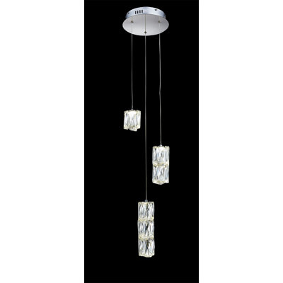 Ingrassia 3 - Light Silver Cluster Pendant