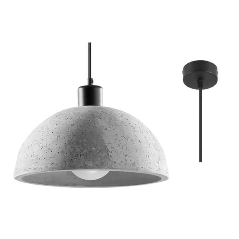 Pablito 1 - Light Satin Black Dome Pendant