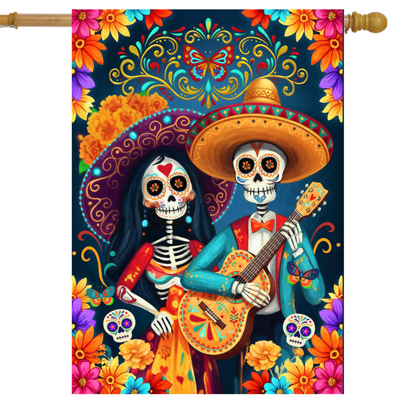 Day of the Dead House Flag 28x40