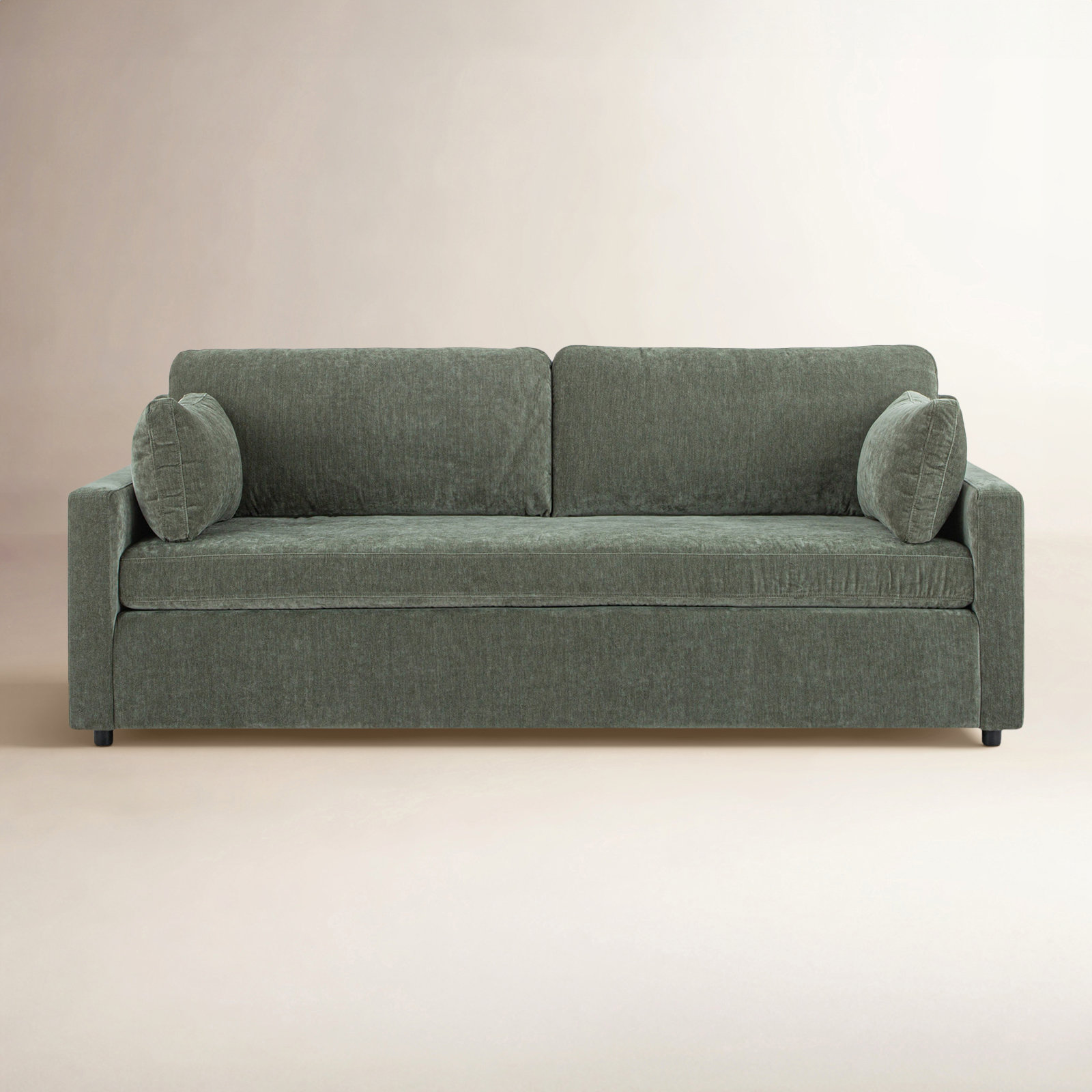 Dannie 84'' Upholstered Sofa, Forest Performance Chenille