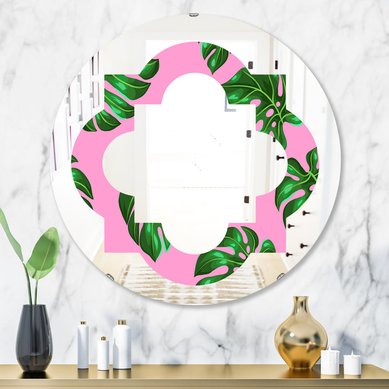 Miroir mural sans cadre Palm Leaves III, 23,6 po x 23,6 po