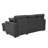 76.5" Linen Sectional L-Shape Sofa With Pull-Out Sleeper/Storage Chaise Modern Multi-Functional Sofa Bed for Small Spaces,Black-605365094