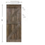 Porte de grange coulissante en bois de pin avec trousse de quincaillerie d'installation-93178049-93178031