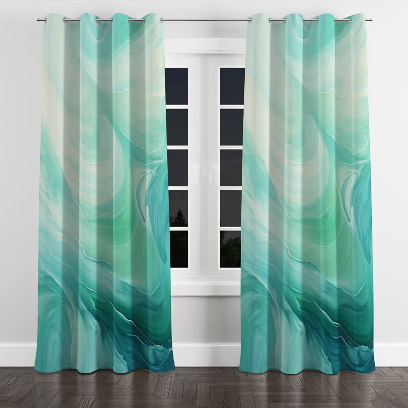 Anaely - Nautical Velvet Grommet Curtain - Room Darkening - 1 panel, 52" W x 120" L, Silver Grommets