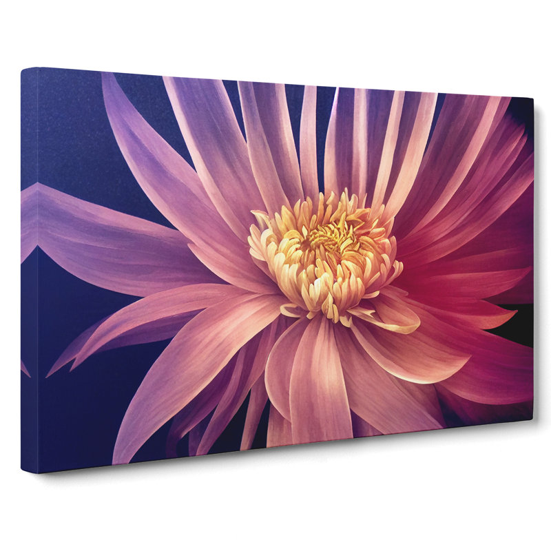 Serene Chrysanthemum - Wrapped Canvas, 50cm H x 76cm W x 3cm D