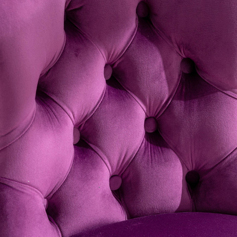 Velours, mauve, siège réglable de 25 à 33 pouces de hauteur, base de 17,7 po, rivets faits à la main et martelés, 2 de velours mauve confortable pour pub de cuisine, boutons stables tirés à la main, 2, Sw1812pp