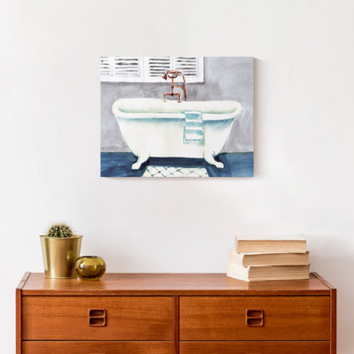Baignoire sur pattes sur toile