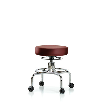 Karris Vinyl Screw-Lift Height Adjustable Lab Stool with Casters by Orren Ellis