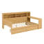 Lit de jour avec tablettes de rangement, lit multifonctionnel avec deux tiroirs de rangement et bureau d'étude-2064660034