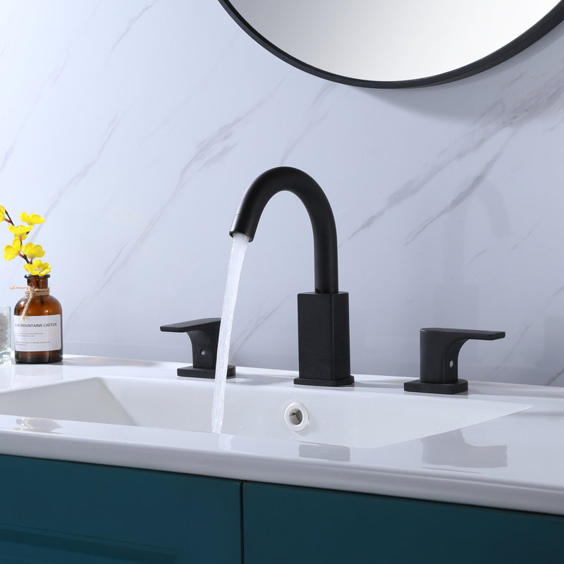 8" Solid Brass Widespread Bathroom Sink Faucet