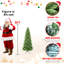 Arbre de Noël élancé de 7,5 pi avec 1396 pointes pe + mixtes, installation à charnières simple et rapide, support stable pour arbres d'entrée minces, appartements à structure rapide