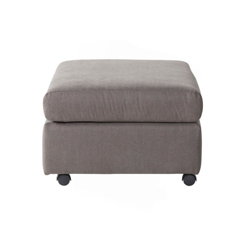 Repose-pieds de salon en tissu (SEULEMENT OTTOMAN), Gris carbone