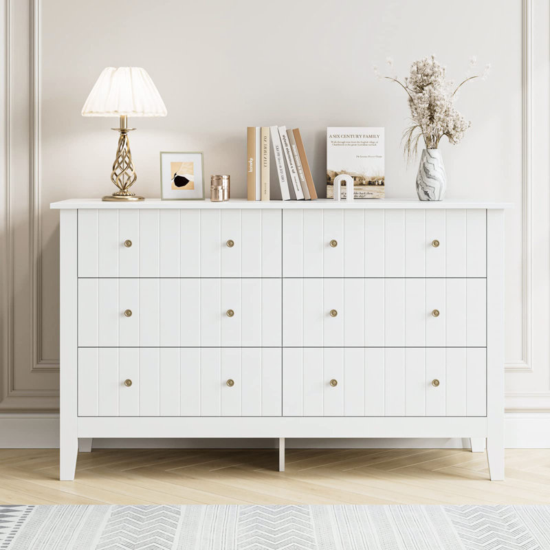 Carlos 133cm W 6 - Drawer Chest of Drawers