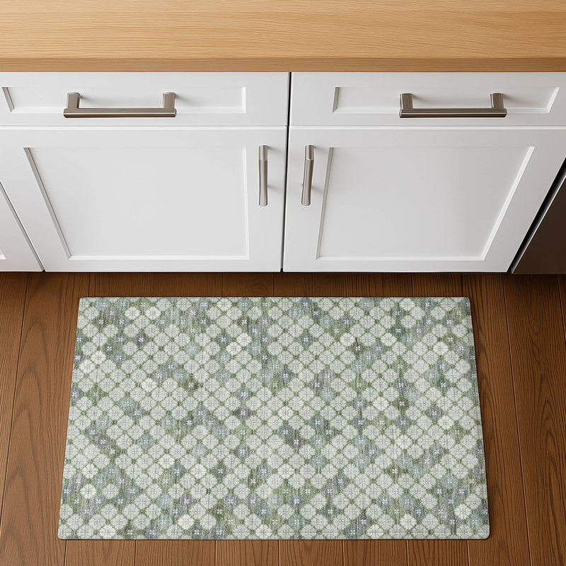 Premium Machine Washable Ashington AMF1837 Geometric Rug, Rectangle 1'8" x 2'6"