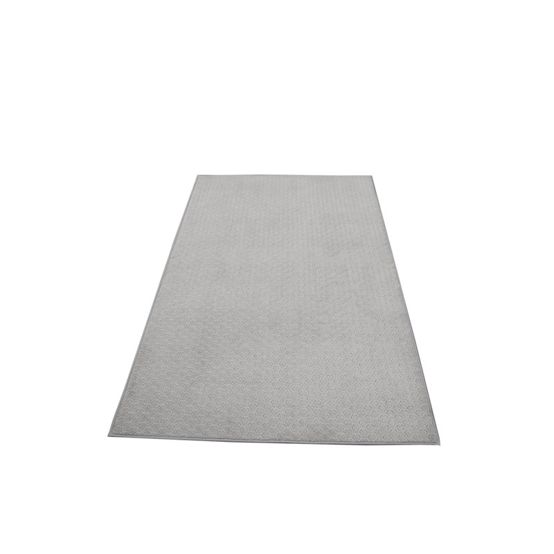 Tapis géométrique gris, Rectangulaire 9 pi x 11 pi