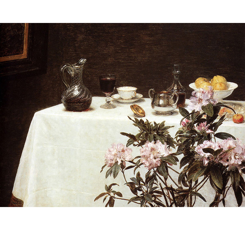 Nature morte: coin d'une table