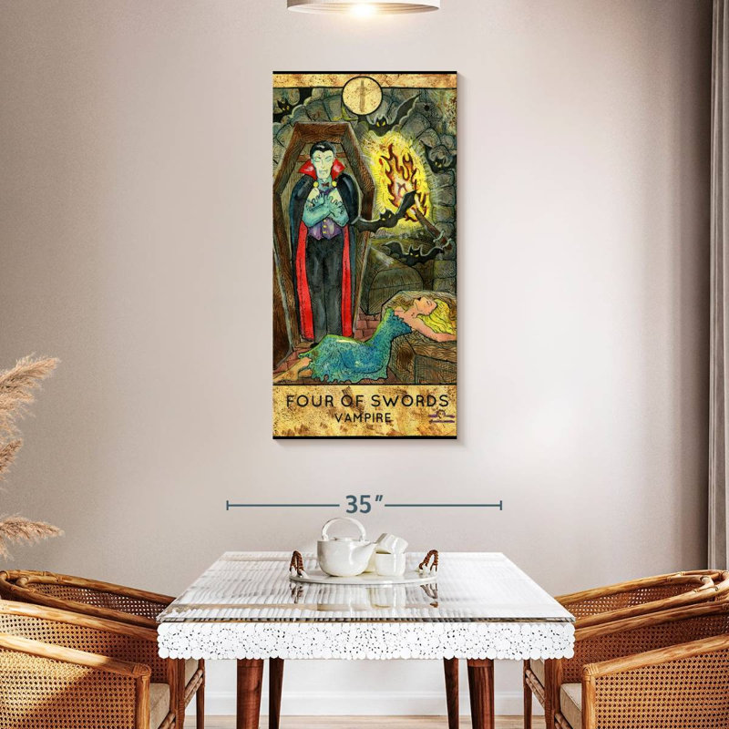 Carte de tarot vampire, H 48 po x l 24 po