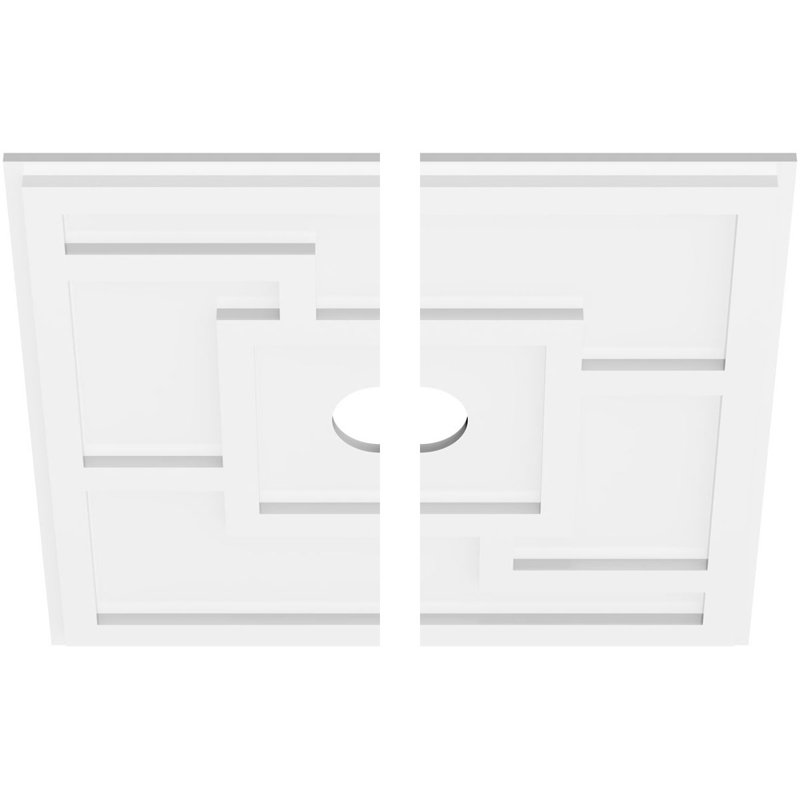 Médaillon de plafond contemporain en PVC de qualité architecturale Knox de 22 po x P 3 po x P 7 1/2 po x P 1 po