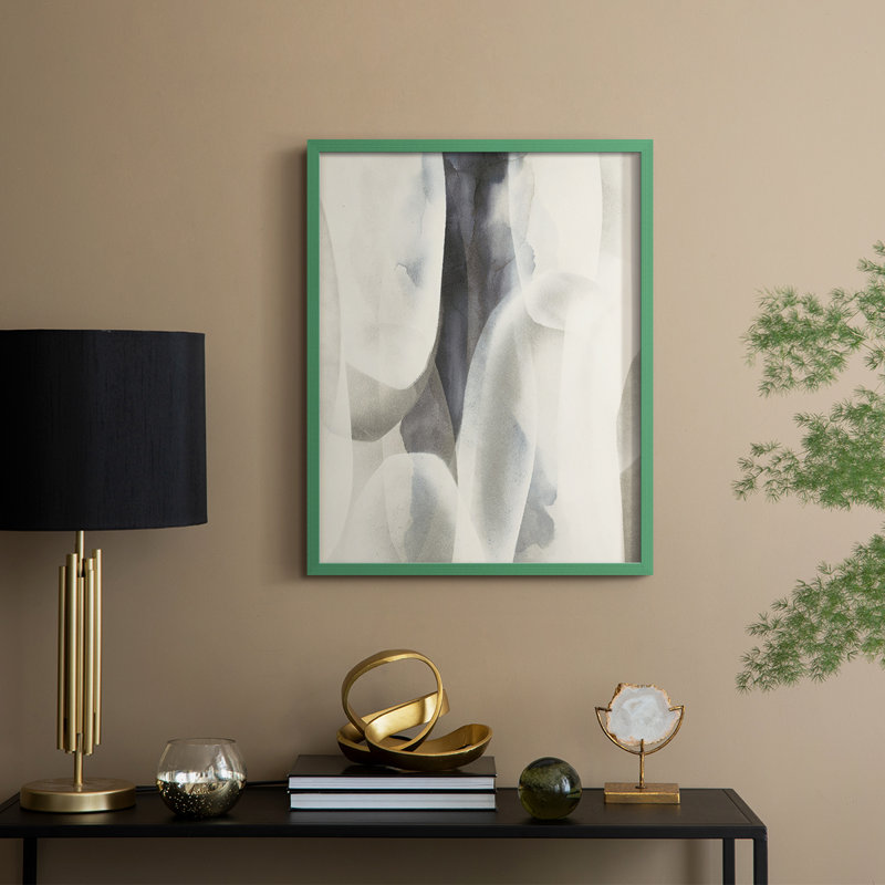Night Drive Framed Print - Solid Wood, 30" H x 24" W, Green