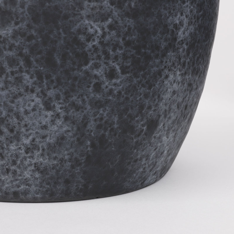 Outen Pot Round , Black, 31cm H x 33cm W x 33cm D