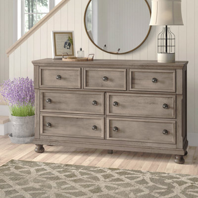 Commode 1 pièce classique avec 7 tiroirs et plateau à bijoux