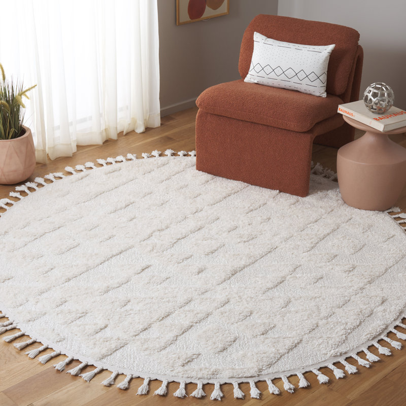 Kaitlen Tassel Shag Performance Southwestern Rug, Round 6'7"
