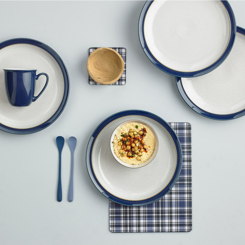 Denby Elements Dinner Plates, Dark Blue