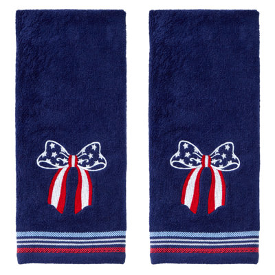 AMERICANA BOW EMB HAND-NAVY
