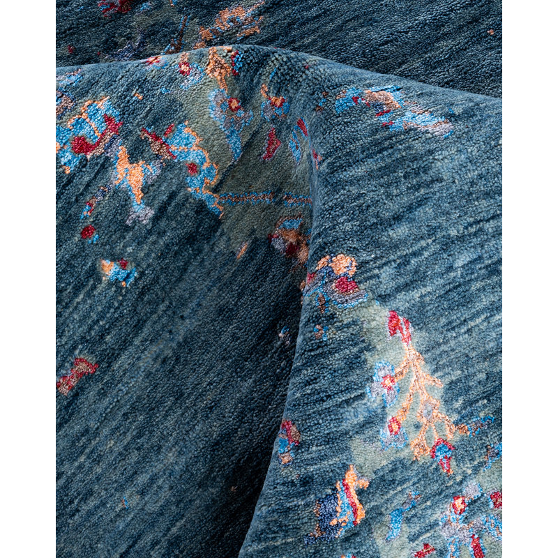 Overdyed One-of-a-Kind 9' 1" X 12' 2" Hand Knotted Area Rug