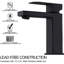 Robinet de salle de bain monotrou noir mat avec bonde escamotable, matériau en laiton massif, économiseur d'eau de 20%, cartouche en céramique, robinet à poignée à fuites, finition, installation, laiton, toucher doux sans éclaboussures-121675739