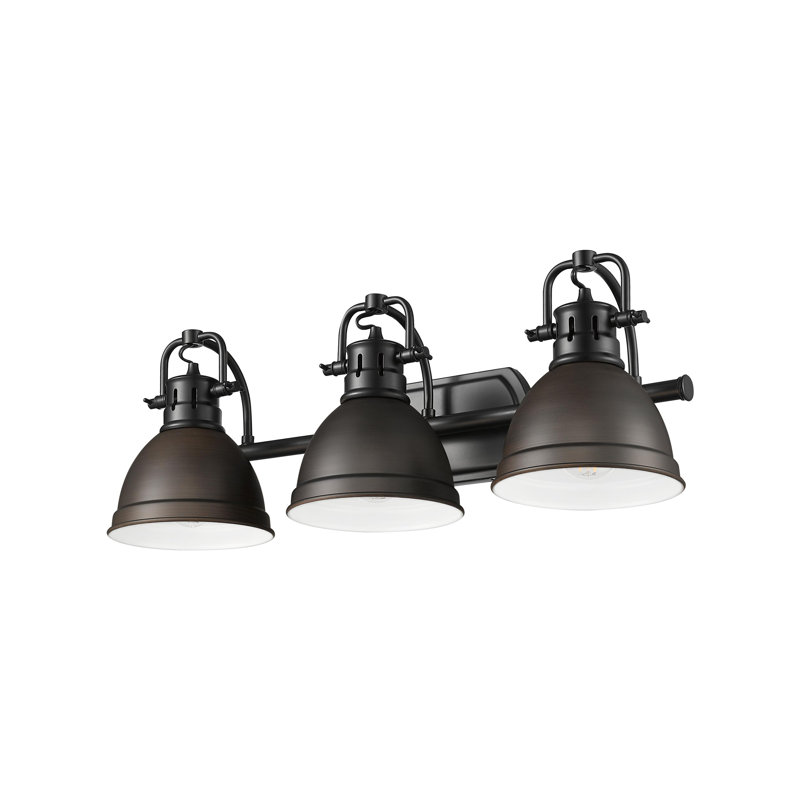 Iftimie 3-Light Bath Vanity, Bronze, Matte Black