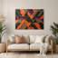«Geometric Abstraction 52», art mural en métal mauve-1924752907