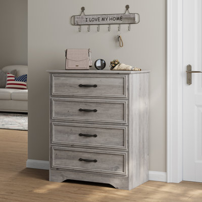 Winston Porter 29.6" W Modern 4 Drawer Dresser for bedroom, Drawer Chest, Wooden Storage Dresser