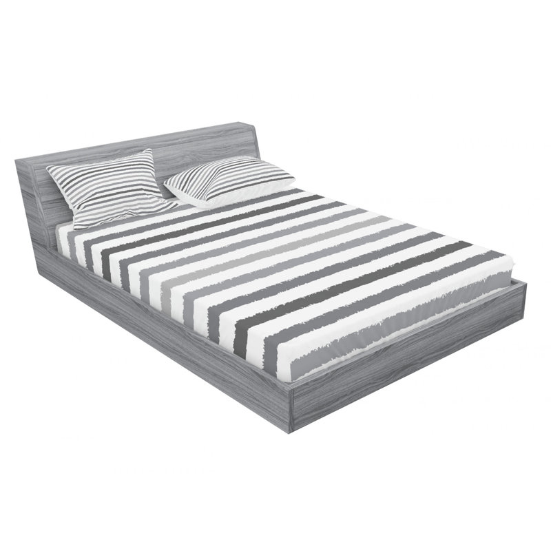 Microfiber Striped Sheet Set, Queen Sheet Set with Fitted Sheet