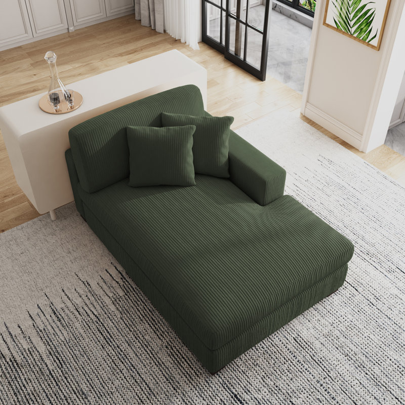 Yalisa Chaise Lounge, Green, Left Hand Facing